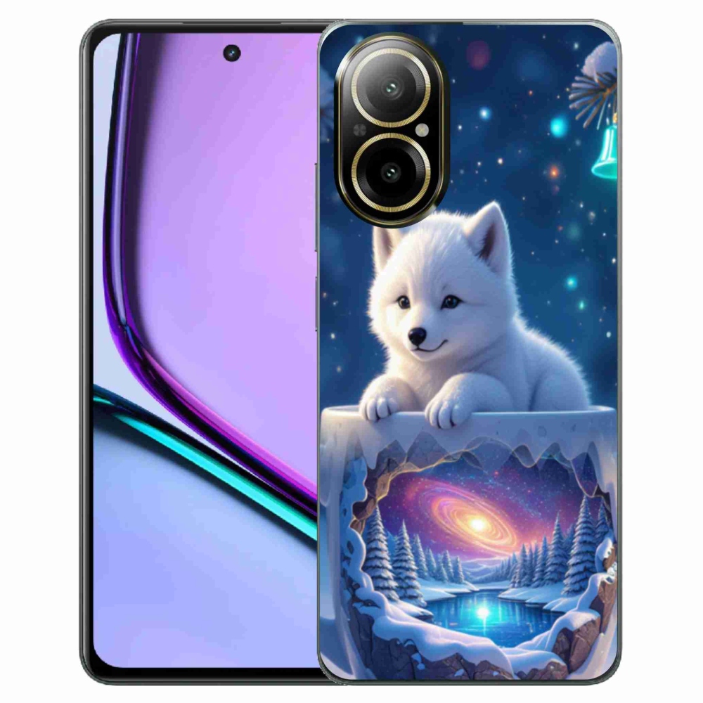 Gelový kryt mmCase na Realme C67 - vánoční štěně