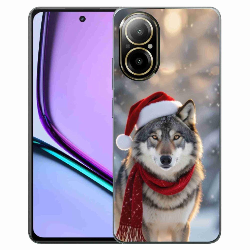 Gelový kryt mmCase na Realme C67 - vánoční vlk