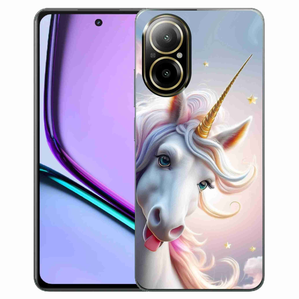 Gelový kryt mmCase na Realme C67 - veselý jednorožec
