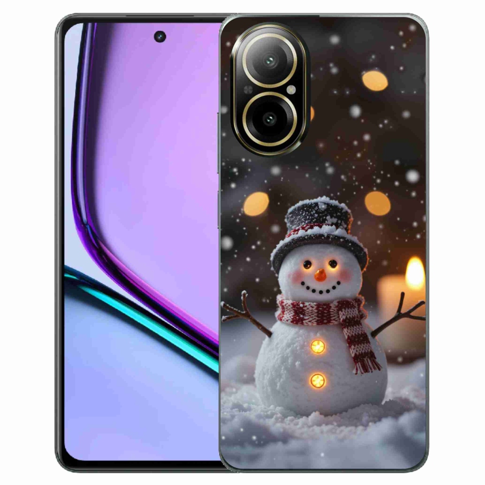 Gelový kryt mmCase na Realme C67 - veselý sněhulák