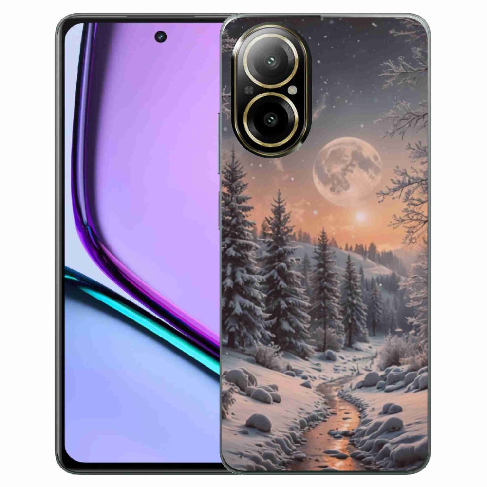 Gelový kryt mmCase na Realme C67 - zimní krajina 2