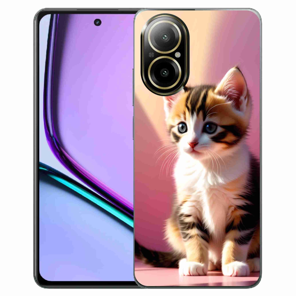 Gelový kryt mmCase na Realme C67 - zvědavé kotě 2