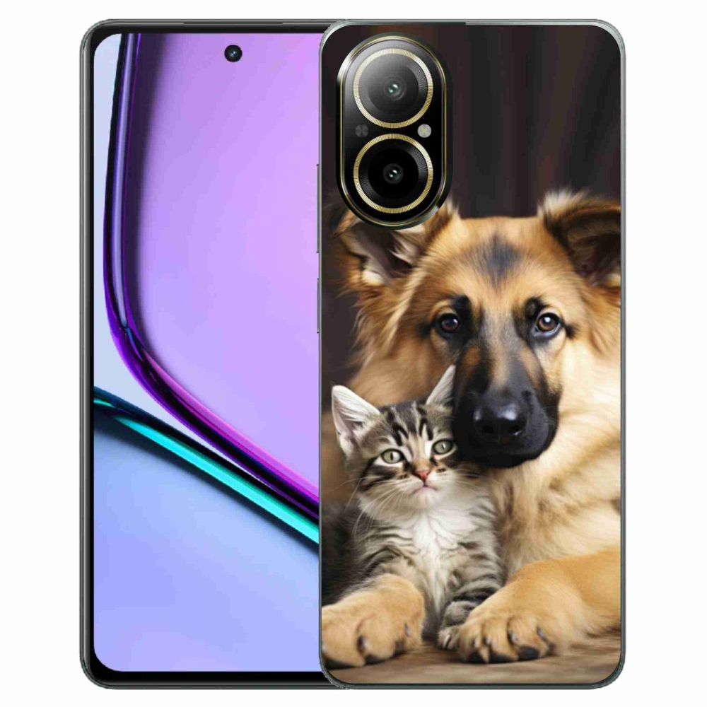 Gelový kryt mmCase na Realme C67 - zvířecí přátelství