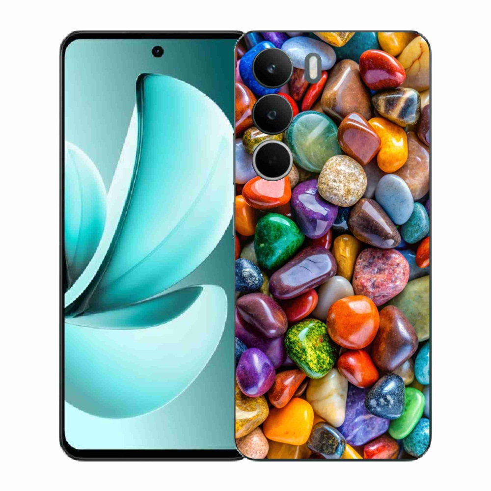 Gelový kryt mmCase na Realme C71 - barevné kamínky