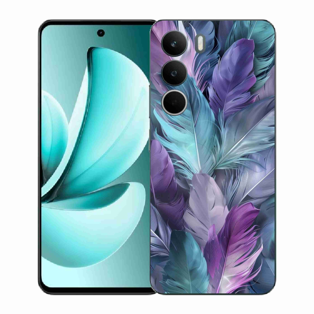 Gelový kryt mmCase na Realme C71 - barevné peří 2