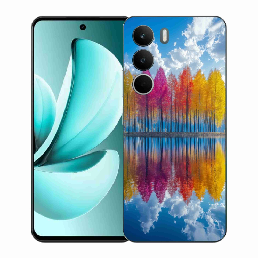 Gelový kryt mmCase na Realme C71 - barevné stromy