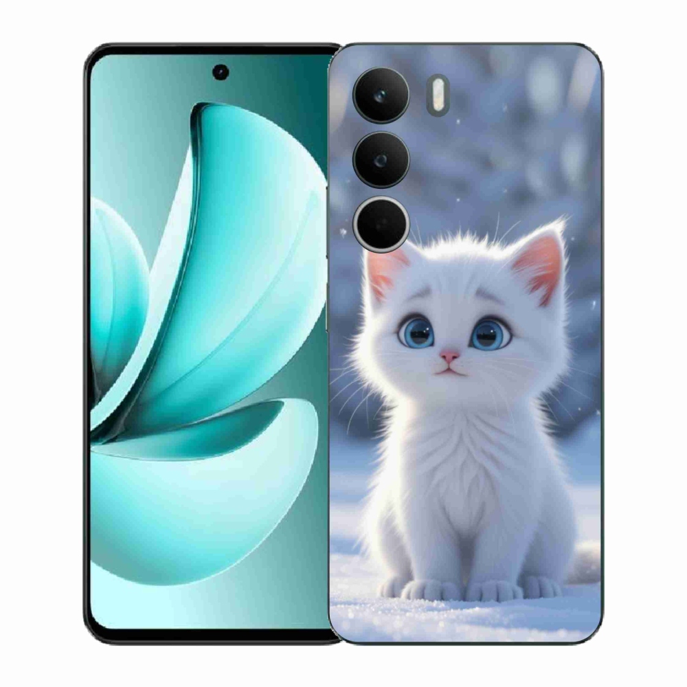 Gelový kryt mmCase na Realme C71 - bílé kotě 3