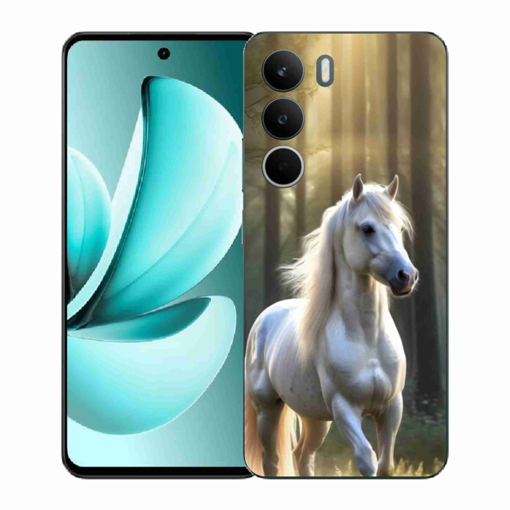 Gelový kryt mmCase na Realme C71 - bílý kůň 3
