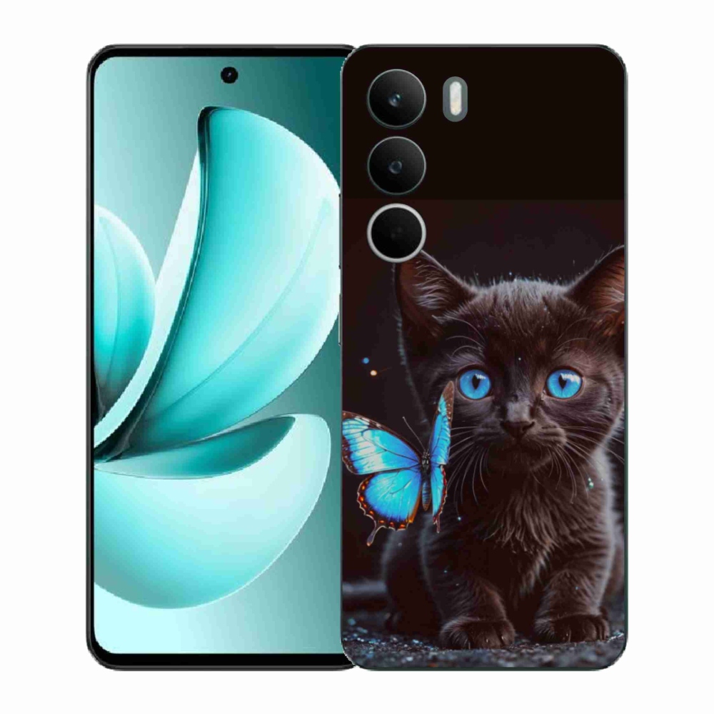 Gelový kryt mmCase na Realme C71 - černé kotě 3