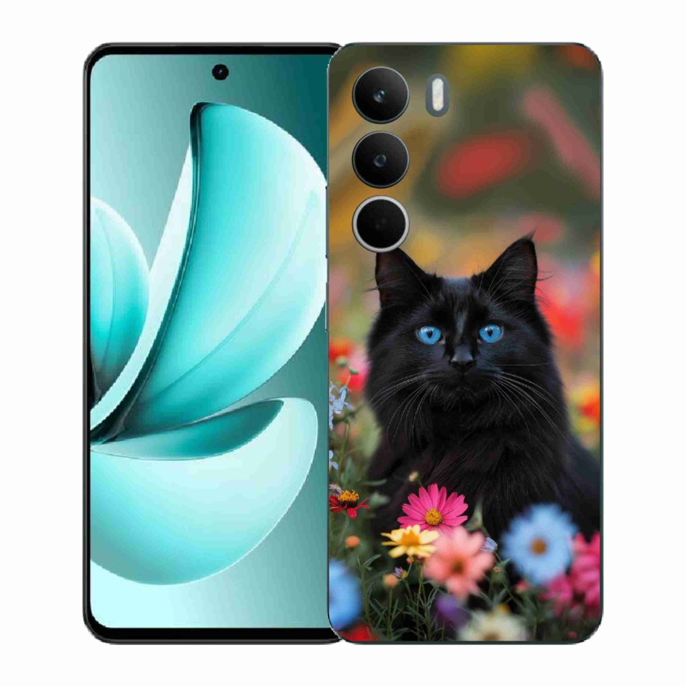 Gelový kryt mmCase na Realme C71 - černé kotě 4