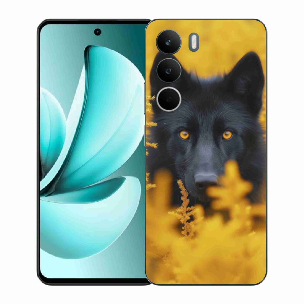 Gelový kryt mmCase na Realme C71 - černý vlk 2