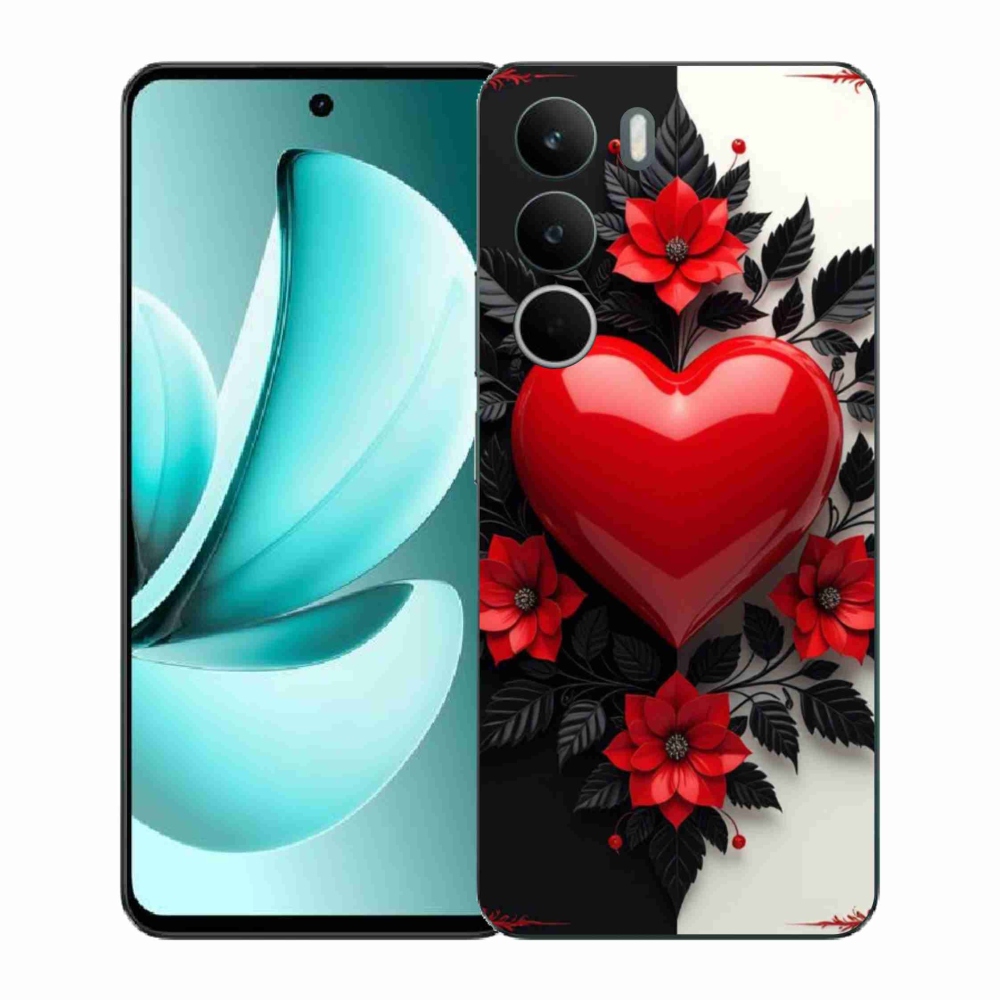 Gelový kryt mmCase na Realme C71 - červené srdce