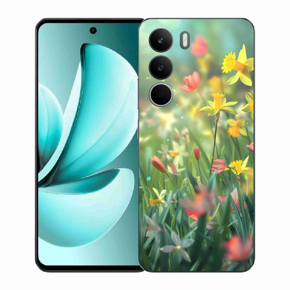 Gelový kryt mmCase na Realme C71 - jarní květy