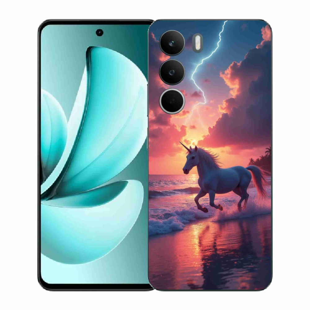 Gelový kryt mmCase na Realme C71 - jednorožec na pláži