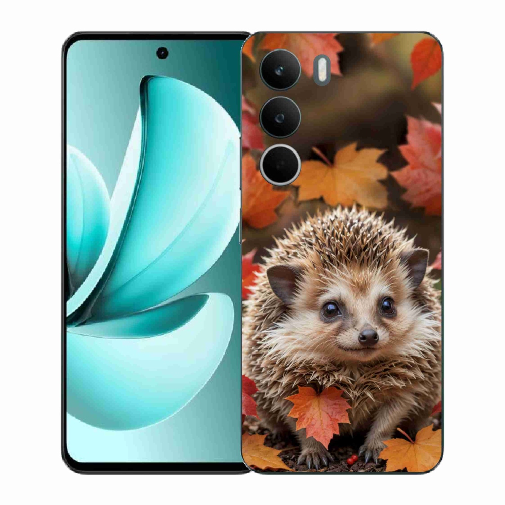 Gelový kryt mmCase na Realme C71 - ježek v listí