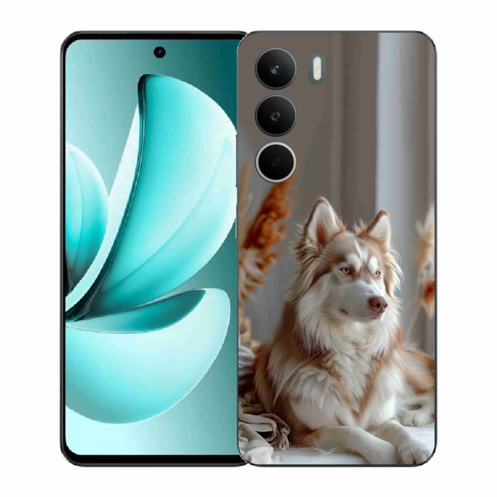 Gelový kryt mmCase na Realme C71 - klidný sibiřský husky