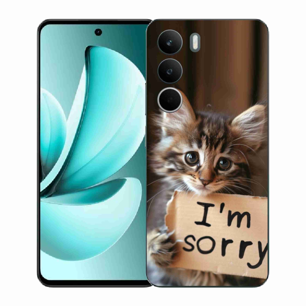Gelový kryt mmCase na Realme C71 - kočíčí omluva
