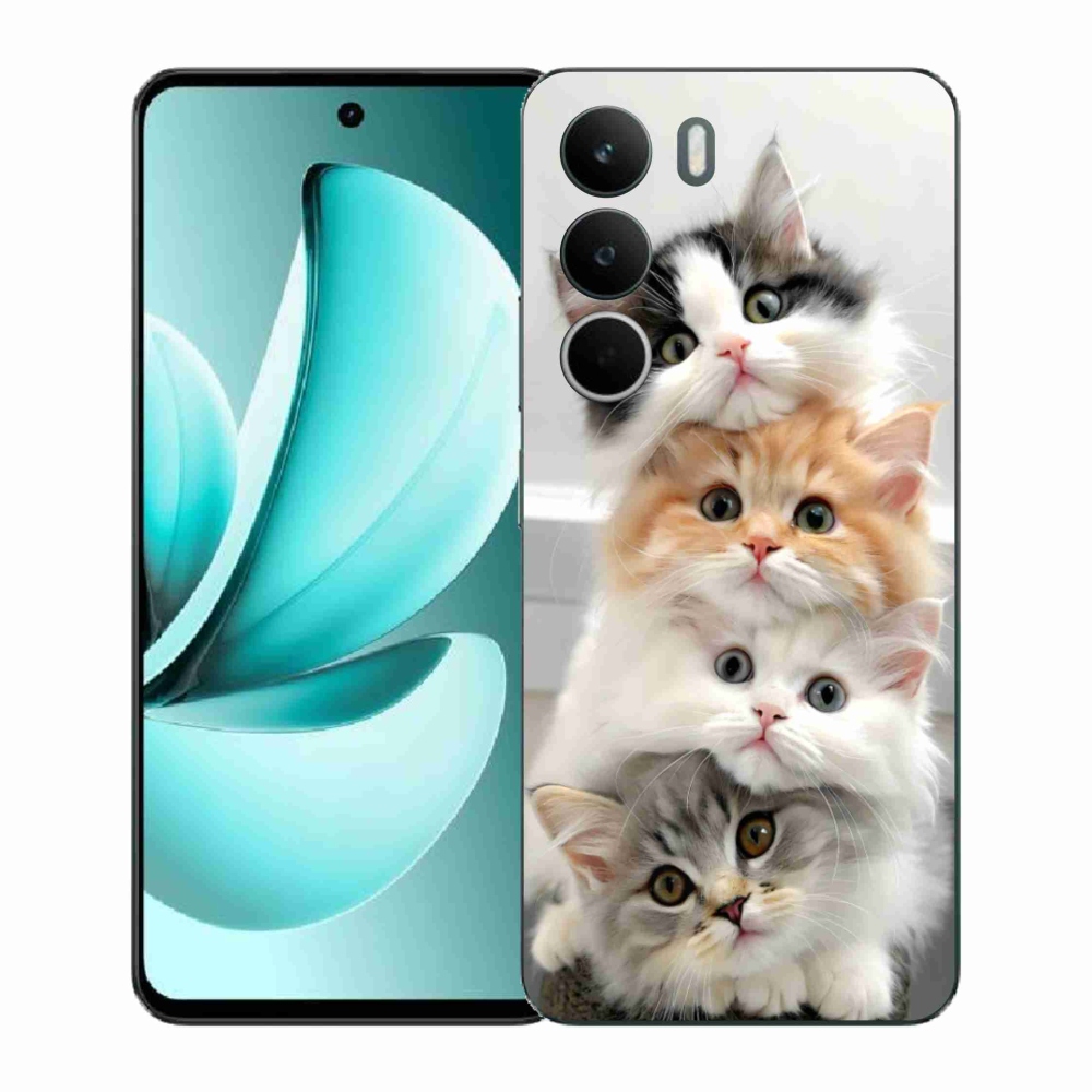 Gelový kryt mmCase na Realme C71 - kočičí parta