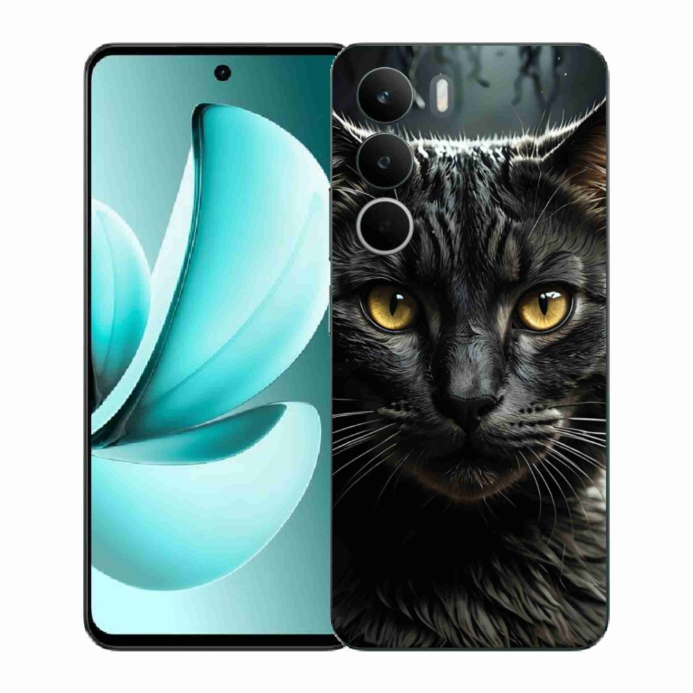 Gelový kryt mmCase na Realme C71 - kočičí pohled 3