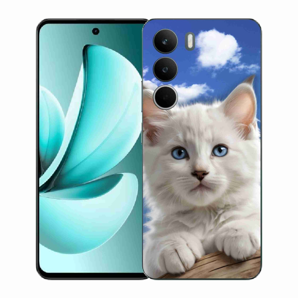 Gelový kryt mmCase na Realme C71 - kotě a oblaka