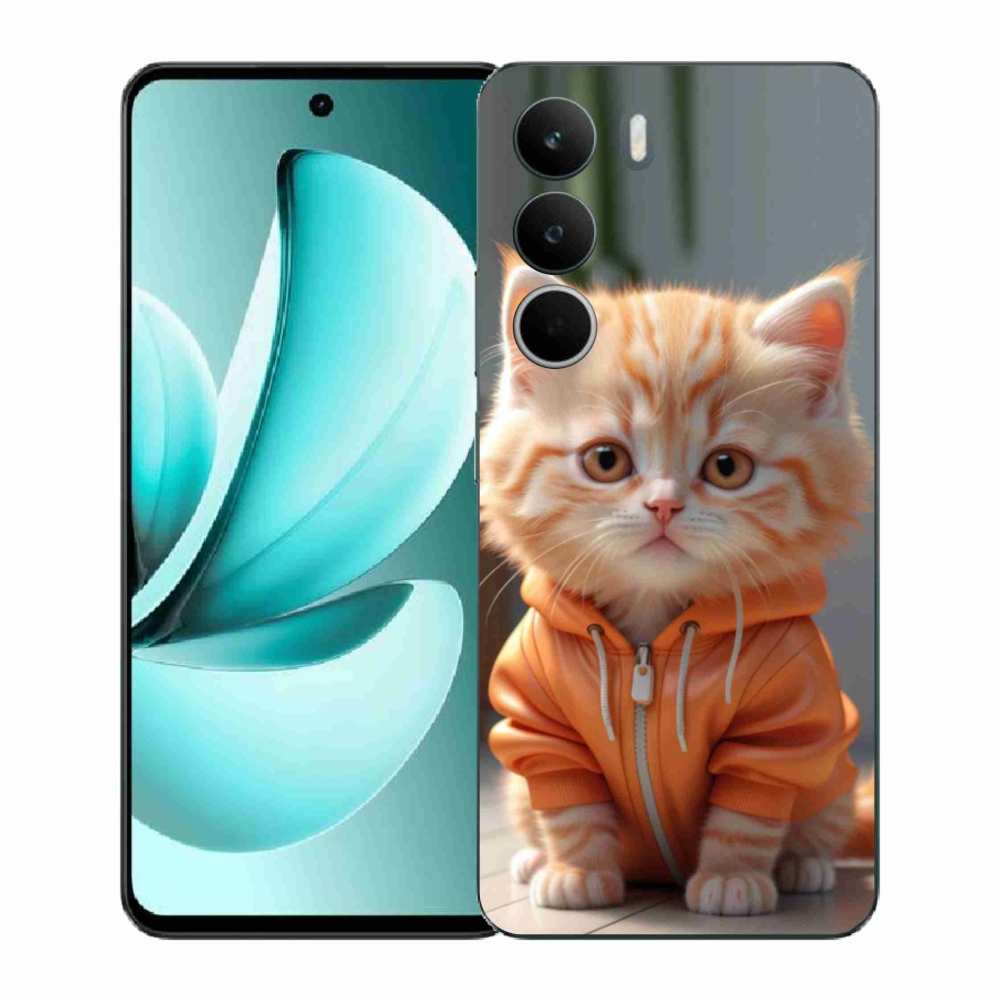 Gelový kryt mmCase na Realme C71 - kotě v mikině
