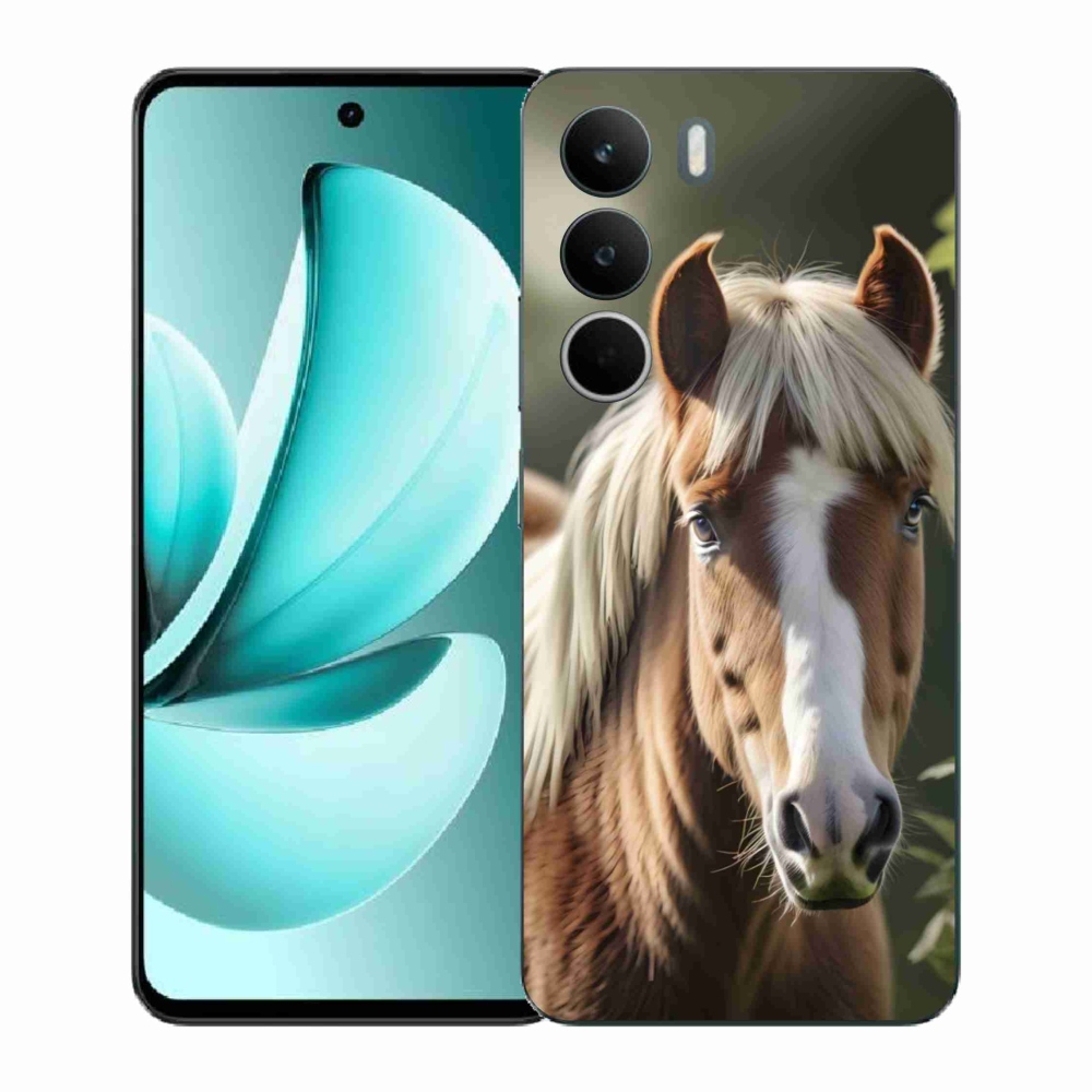 Gelový kryt mmCase na Realme C71 - kůň se světlou hřívou