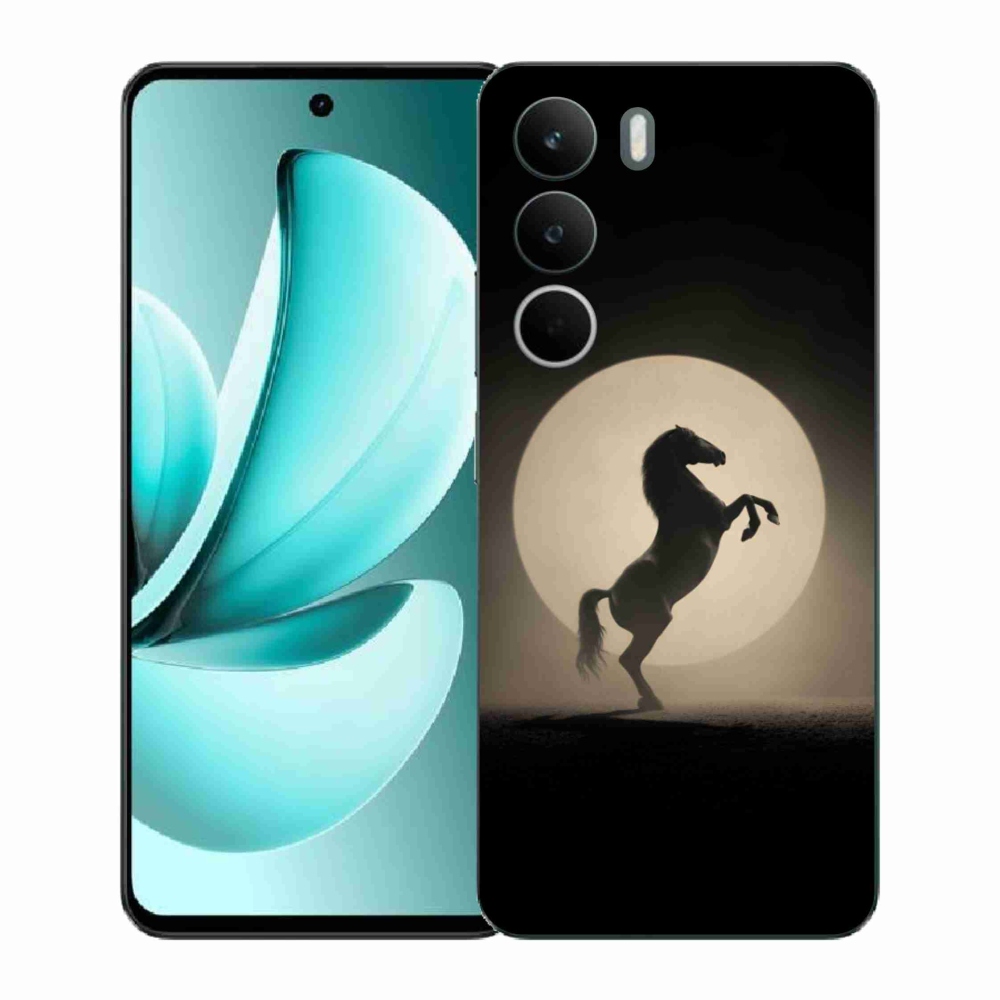 Gelový kryt mmCase na Realme C71 - kůň v siluetě