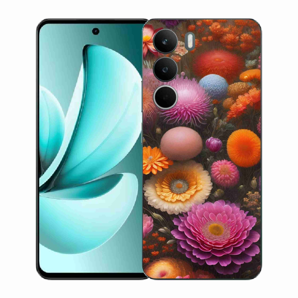 Gelový kryt mmCase na Realme C71 - květinová kompozice