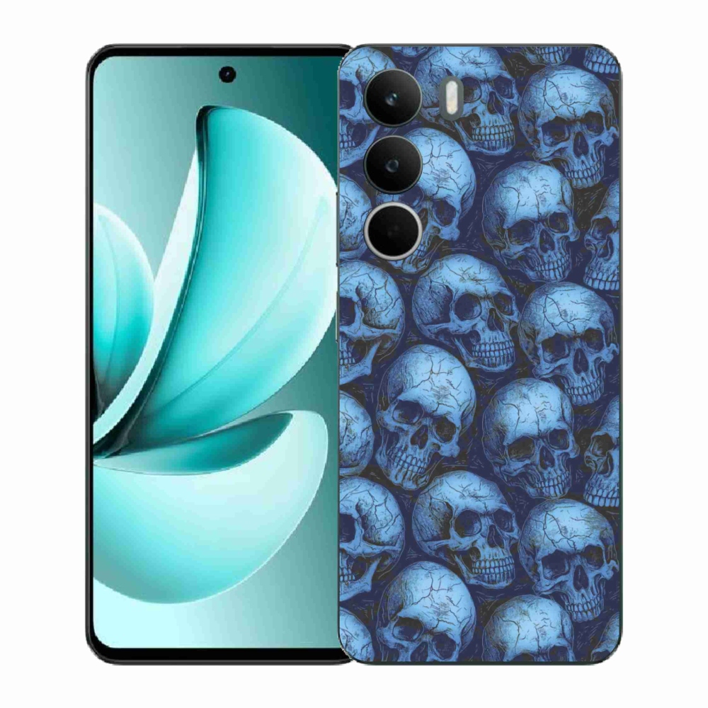 Gelový kryt mmCase na Realme C71 - lebky