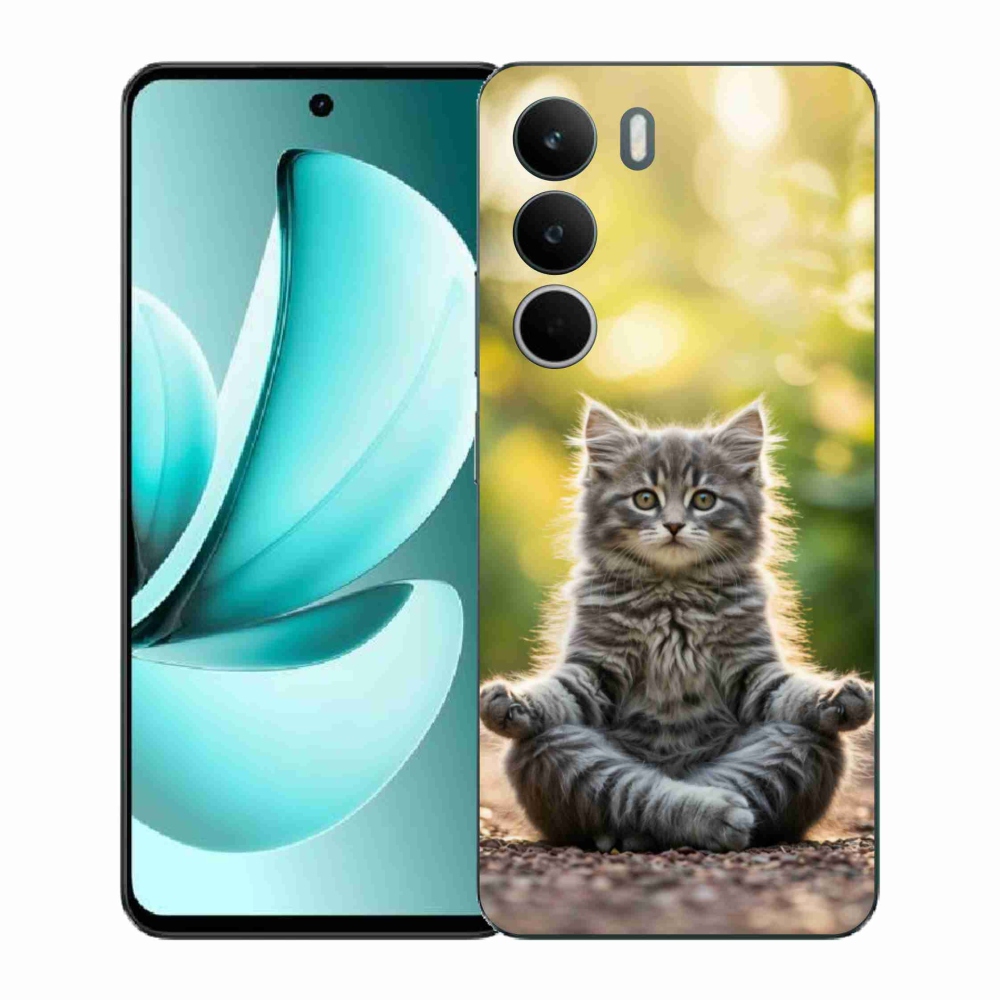 Gelový kryt mmCase na Realme C71 - meditující kotě