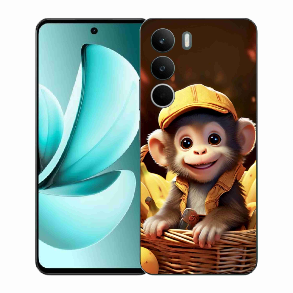 Gelový kryt mmCase na Realme C71 - opice v košíku