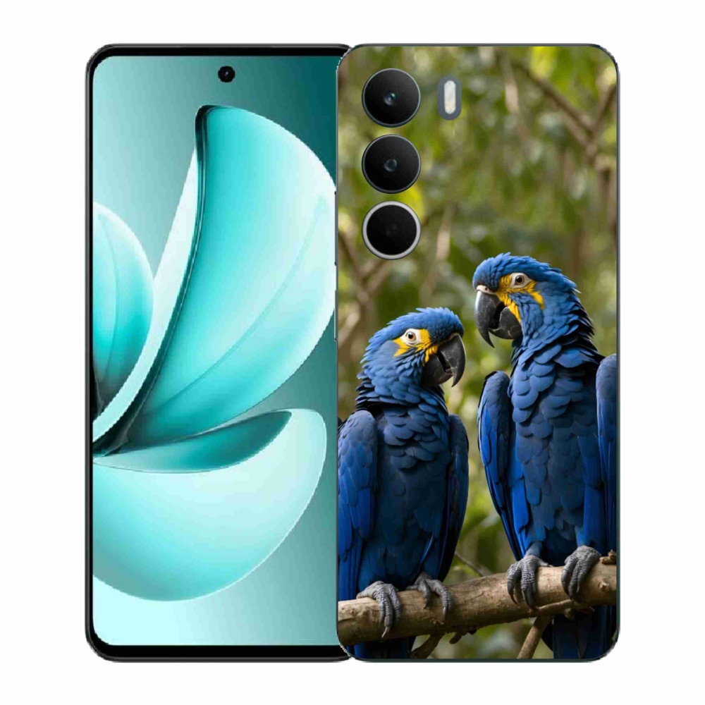 Gelový kryt mmCase na Realme C71 - papouščí duo