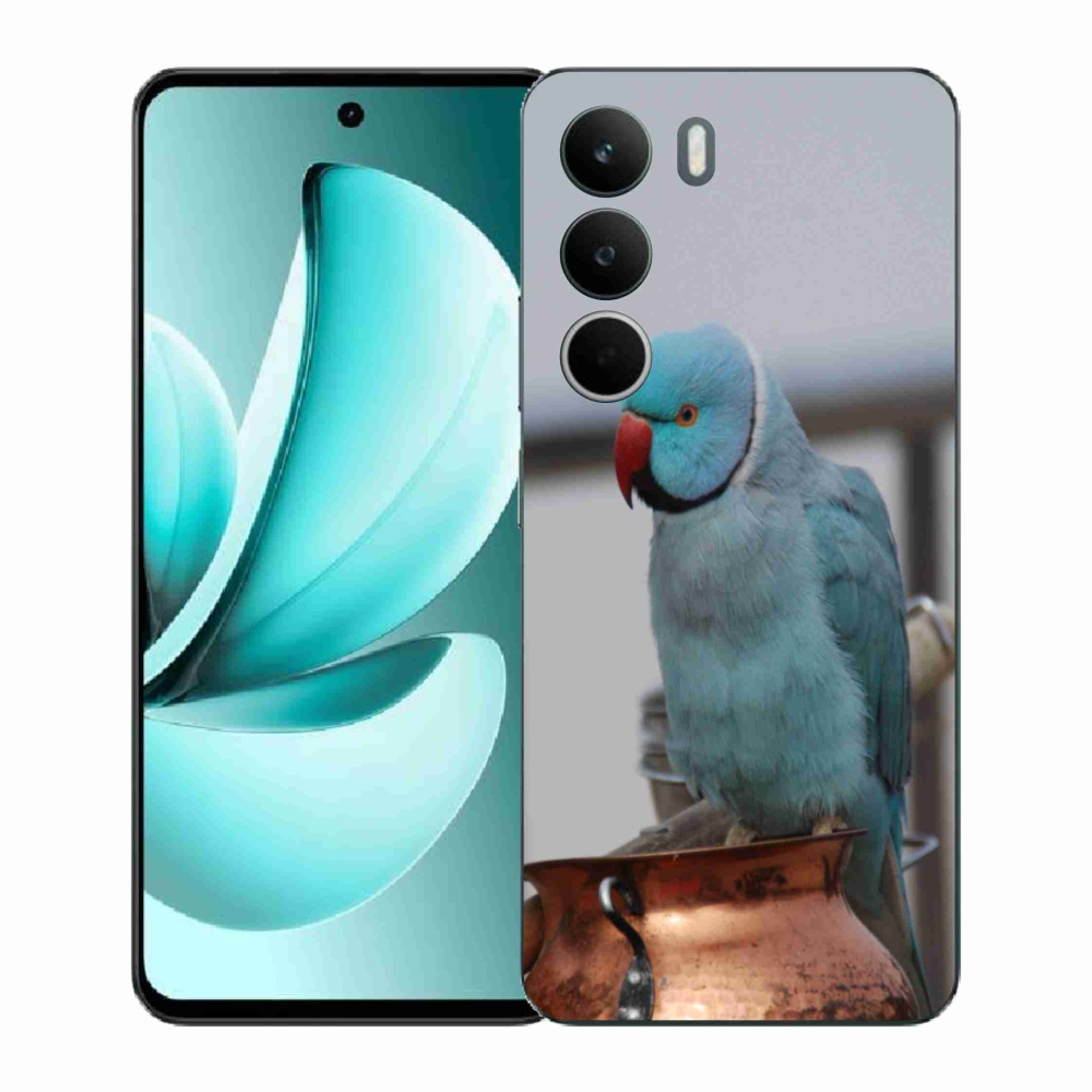 Gelový kryt mmCase na Realme C71 - papoušek alexandr modrý