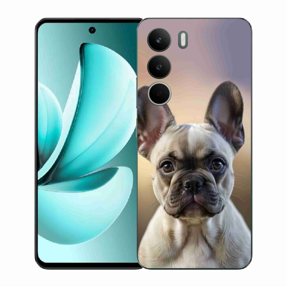 Gelový kryt mmCase na Realme C71 - roztomilý francouzský buldoček