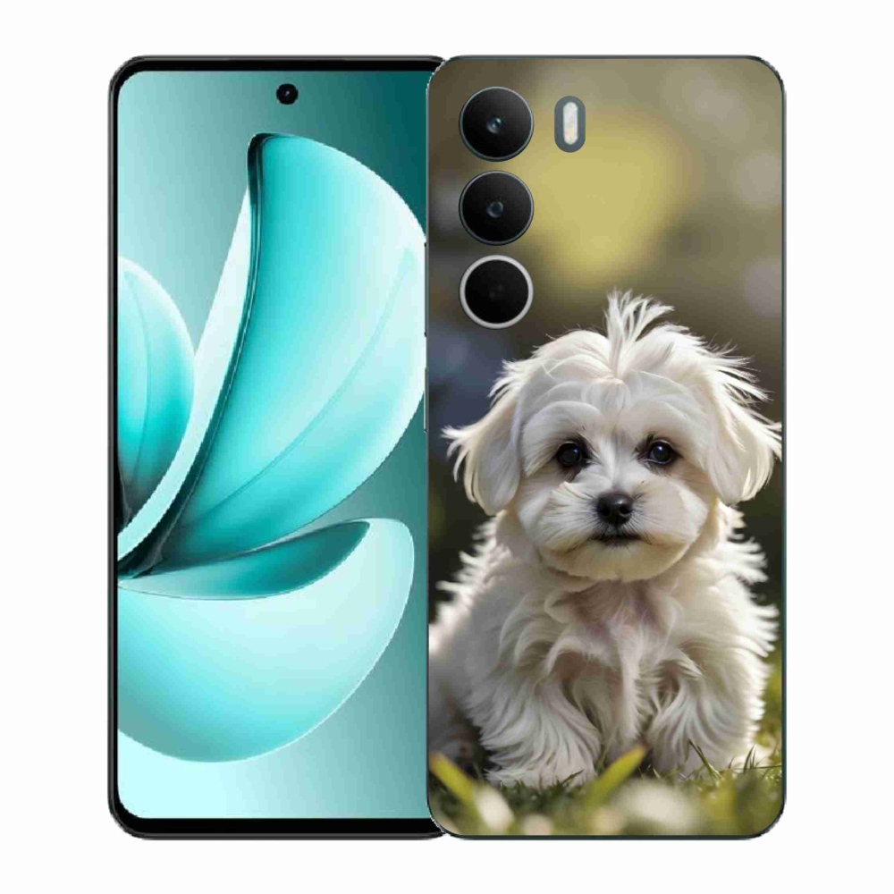 Gelový kryt mmCase na Realme C71 - roztomilý maltézský psík