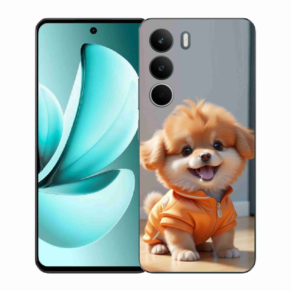 Gelový kryt mmCase na Realme C71 - roztomilý pomeranian v mikině