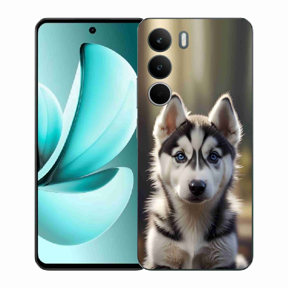 Gelový kryt mmCase na Realme C71 - roztomilý sibiřský husky