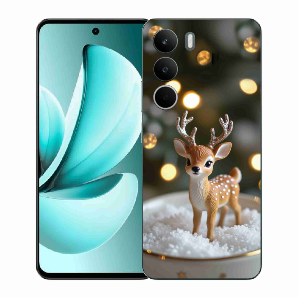 Gelový kryt mmCase na Realme C71 - roztomilý vánoční jelen