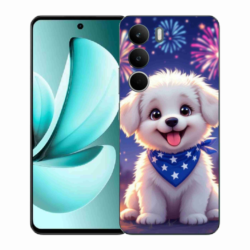 Gelový kryt mmCase na Realme C71 - slavnostní štěně