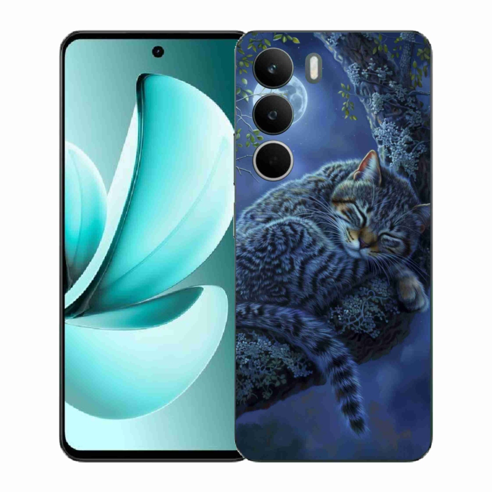 Gelový kryt mmCase na Realme C71 - spící kočka