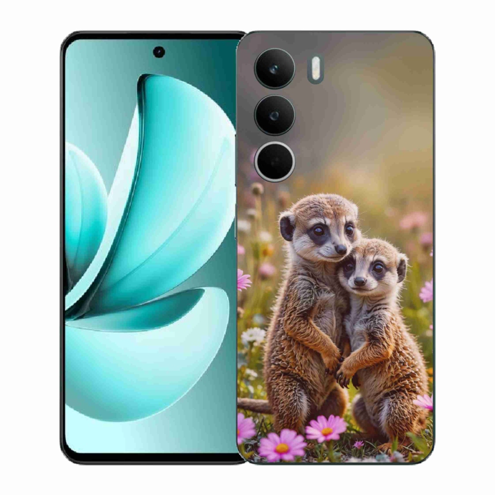 Gelový kryt mmCase na Realme C71 - surikatí duo
