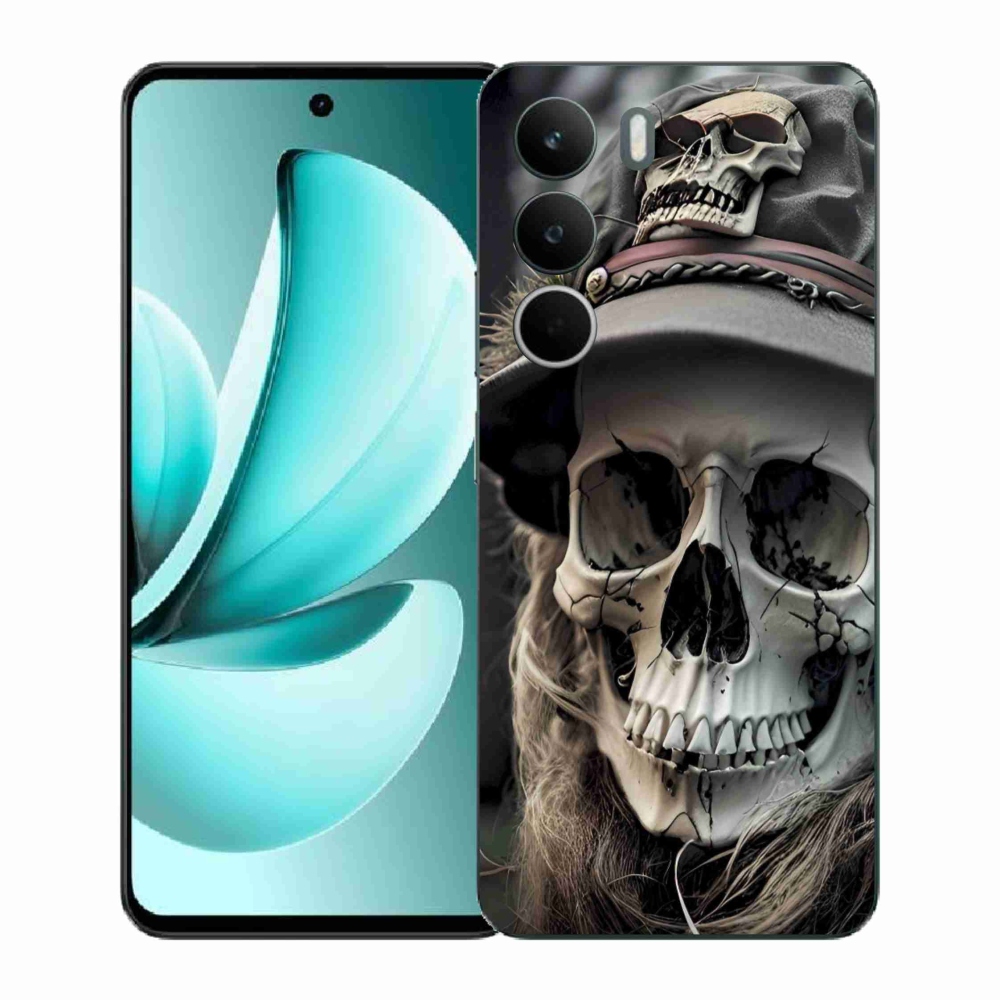 Gelový kryt mmCase na Realme C71 - temná lebka
