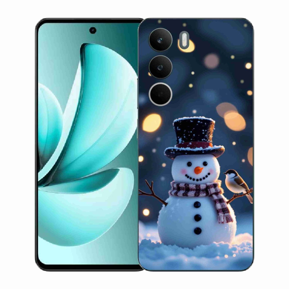 Gelový kryt mmCase na Realme C71 - vánoční sněhulák