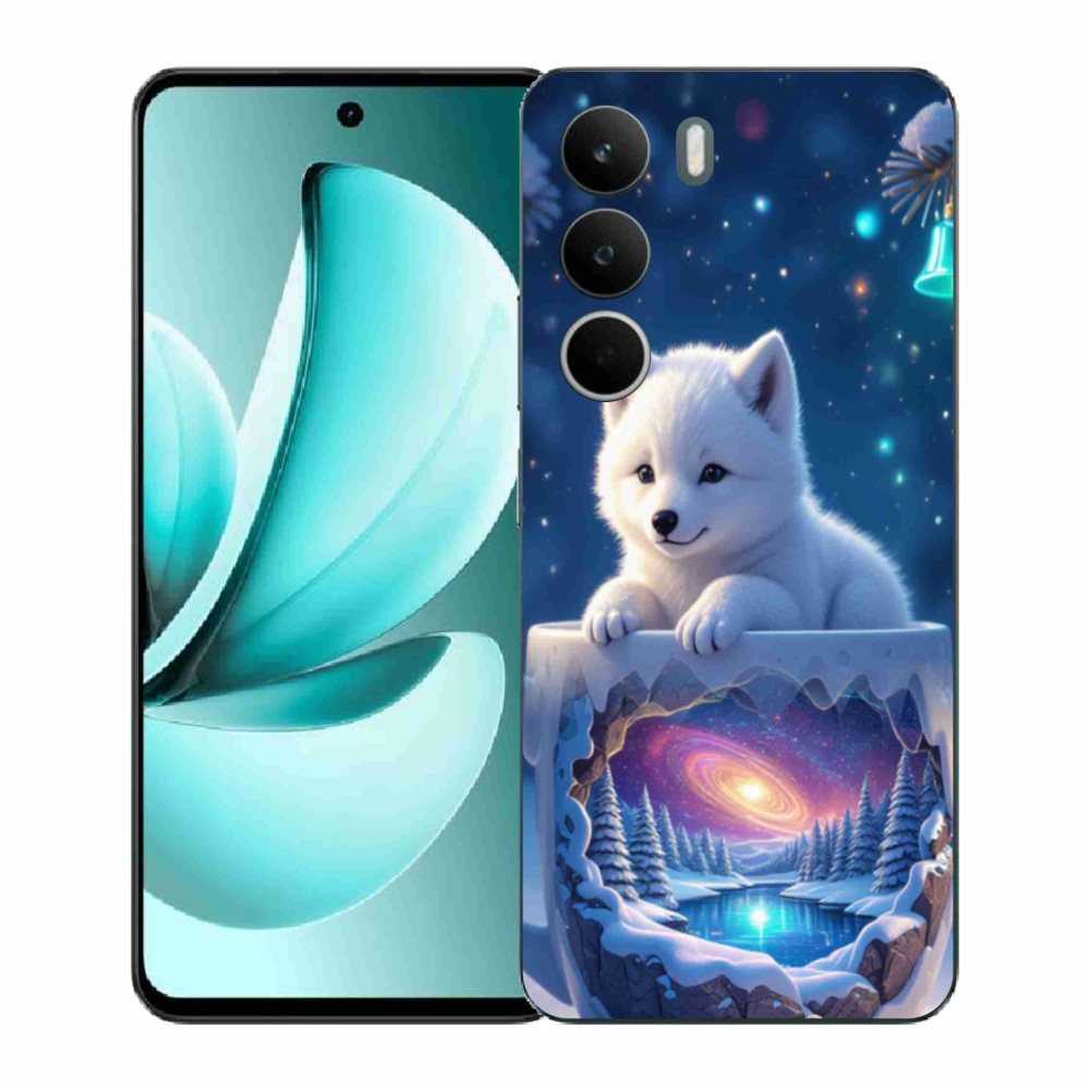 Gelový kryt mmCase na Realme C71 - vánoční štěně