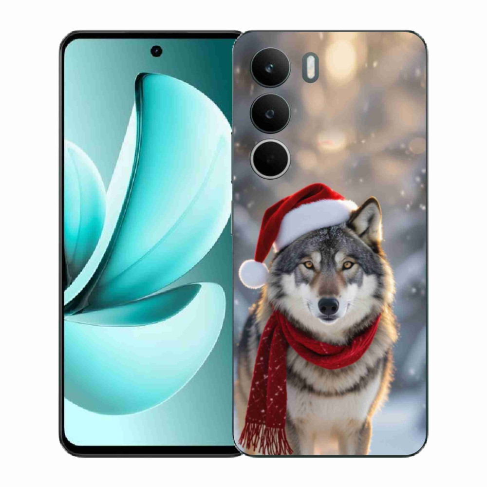 Gelový kryt mmCase na Realme C71 - vánoční vlk
