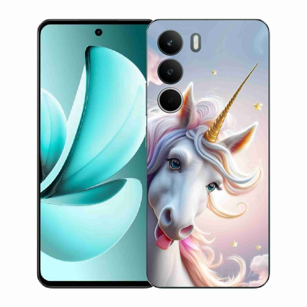 Gelový kryt mmCase na Realme C71 - veselý jednorožec
