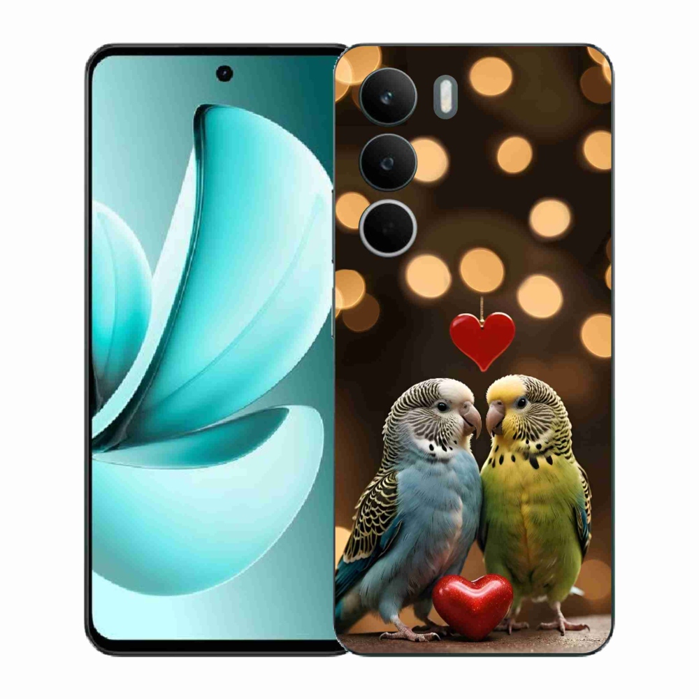 Gelový kryt mmCase na Realme C71 - zamilovaní papoušci