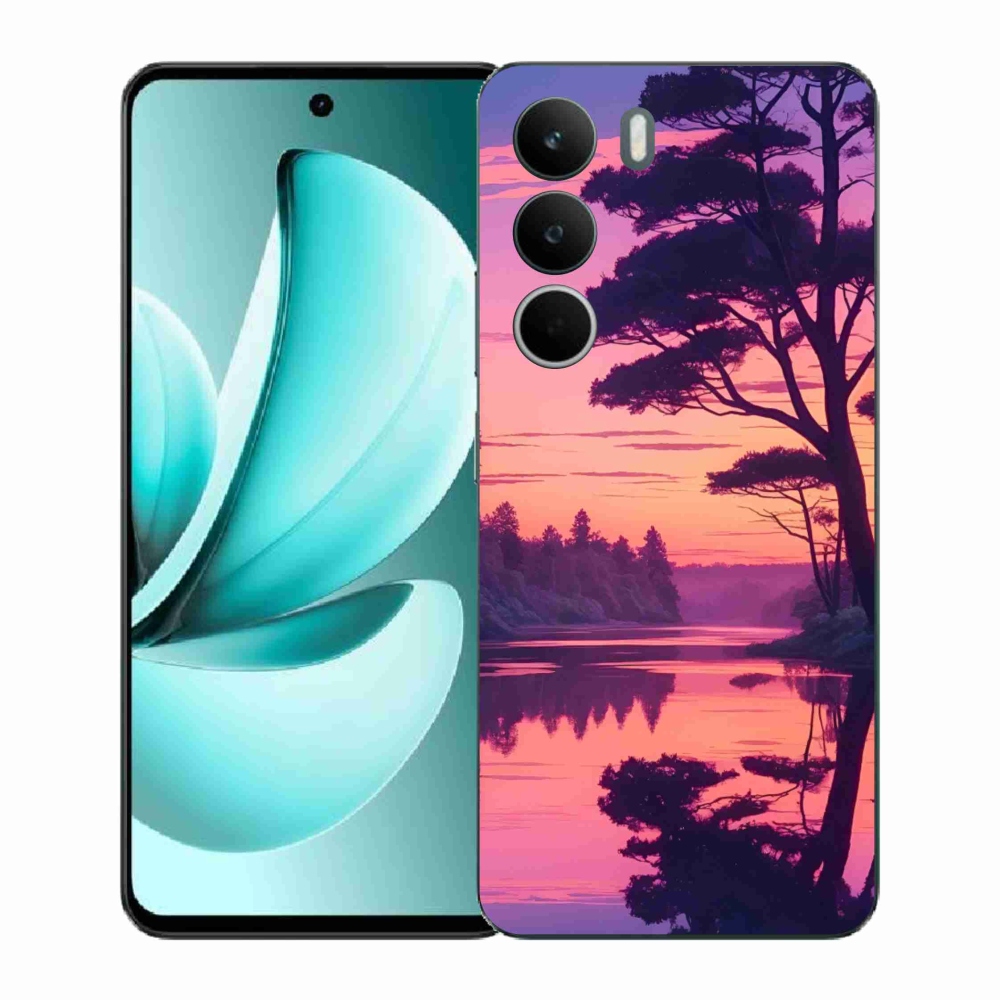 Gelový kryt mmCase na Realme C71 - západ slunce nad jezerem