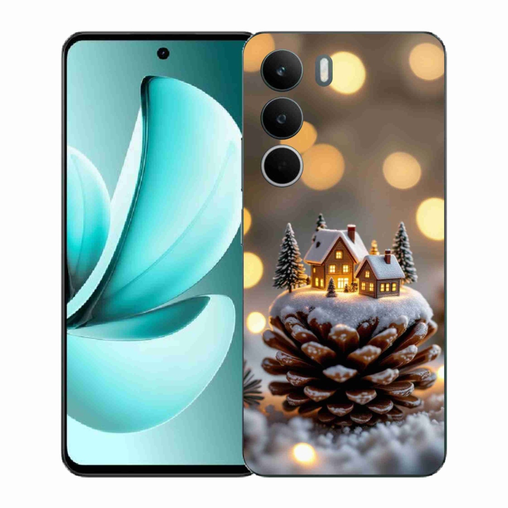 Gelový kryt mmCase na Realme C71 - zimní vesnička