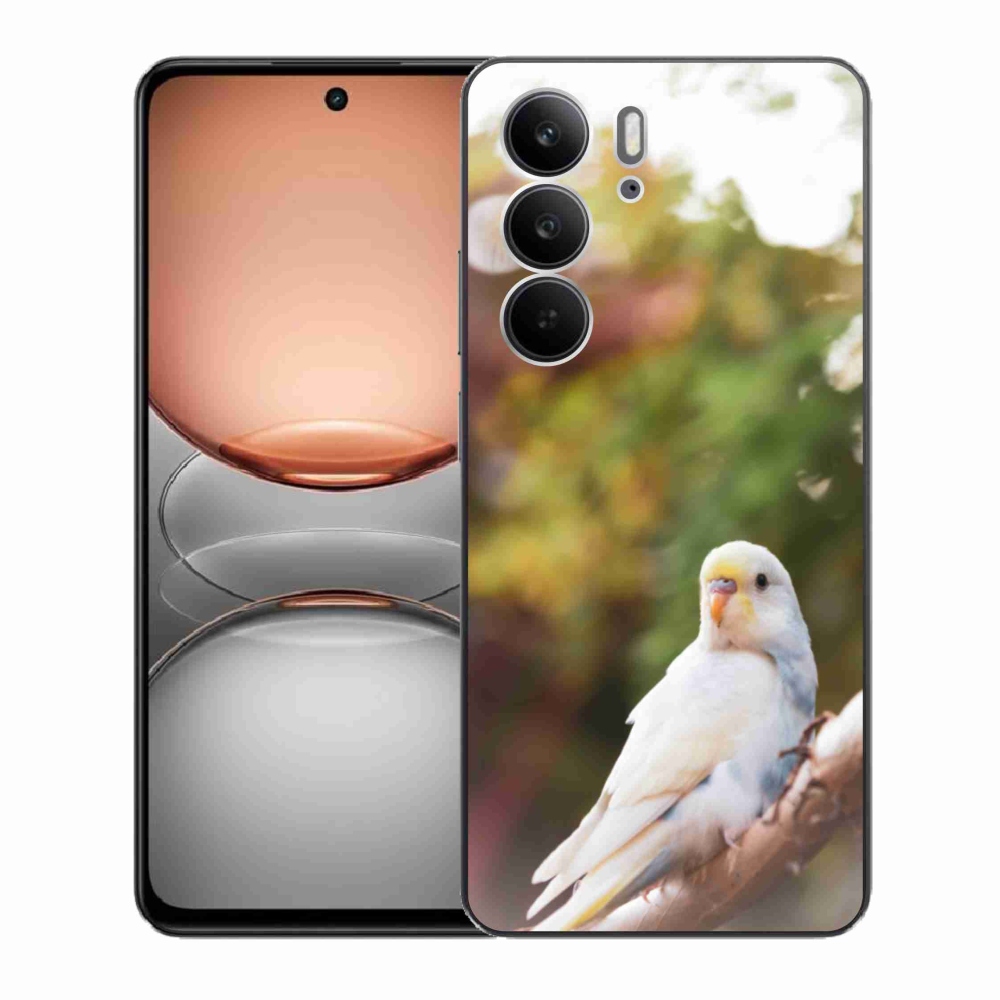 Gelový kryt mmCase na Realme C75 - andulka bílá